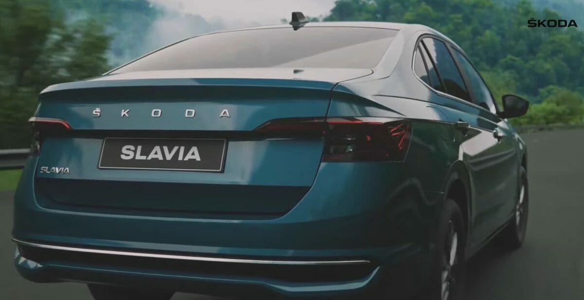 skoda slavia revealed rear