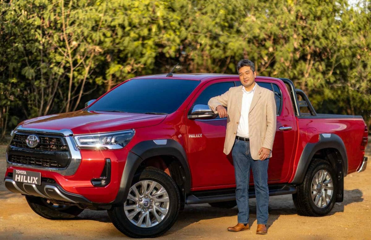 Mr Tadashi Asazuma – Vice President, Marketing, Toyota Kirloskar Motor with Toyota Hilux min