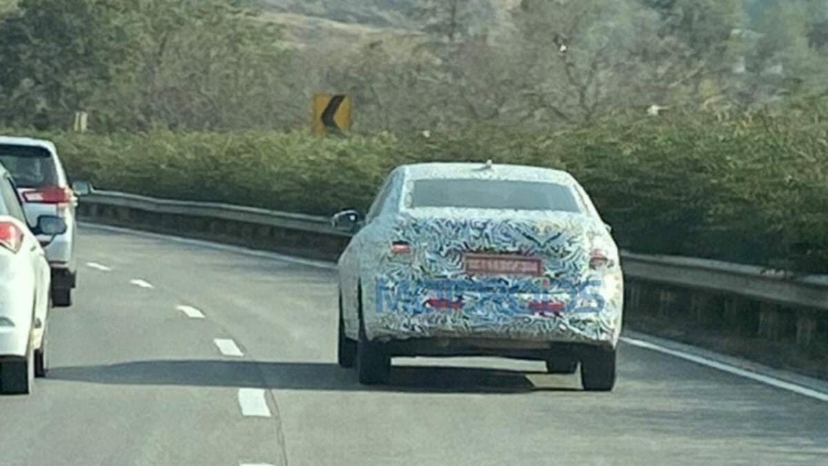 VW Virtus spotted testing ahead of launch rear