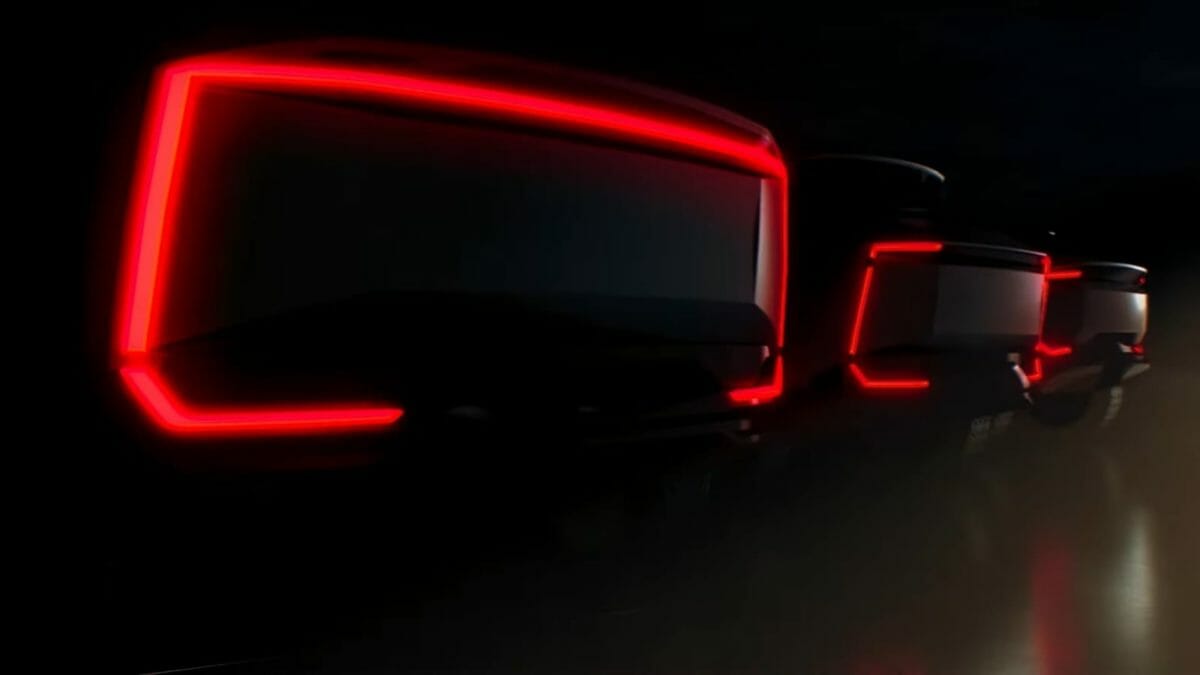 Mahindra Teased electric cars (rear)