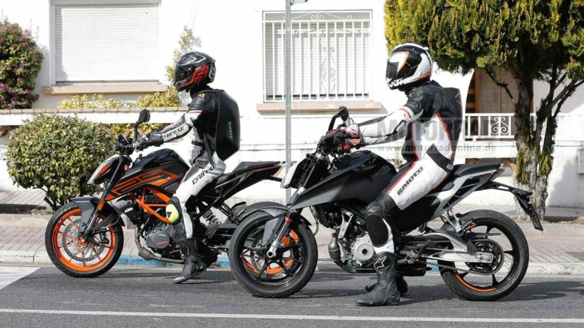 KTM duke 125 current gen and upcoming gen (side)