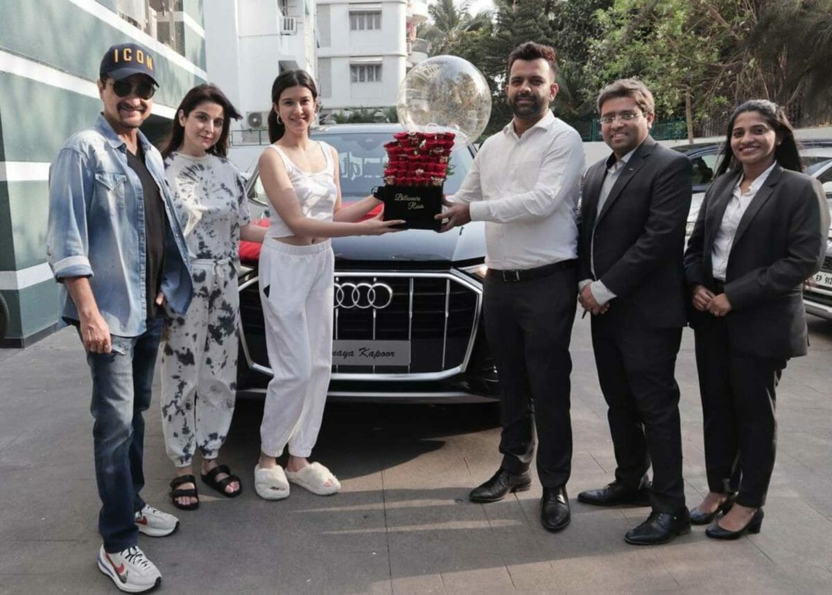 Popular Actor Shanaya Kapoor Taking Deslivery Of The New Audi Q7