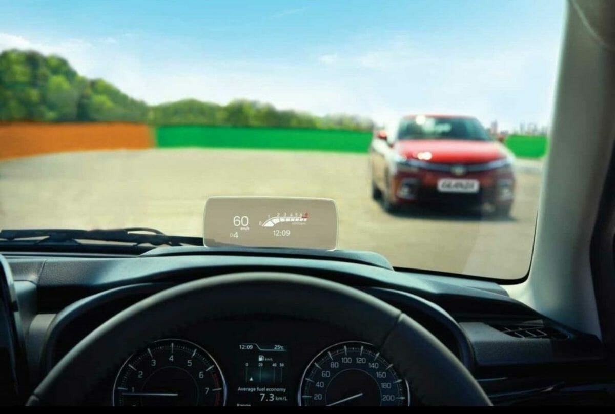 Toyota Glanza Heads up display