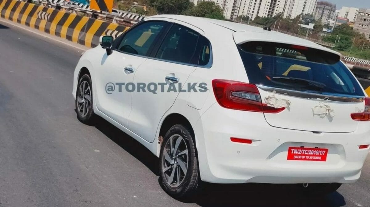 Toyota Glanza facelift spotted testing (left side)