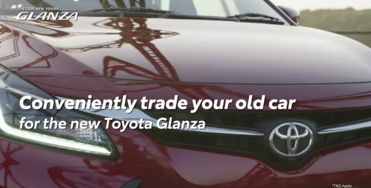 Toyota Glanza facelift teased (front)