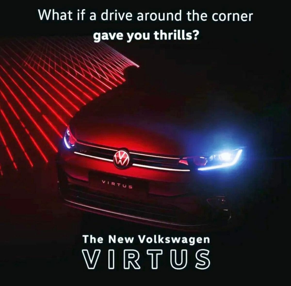 Volkswagen Virtus front fascia teased