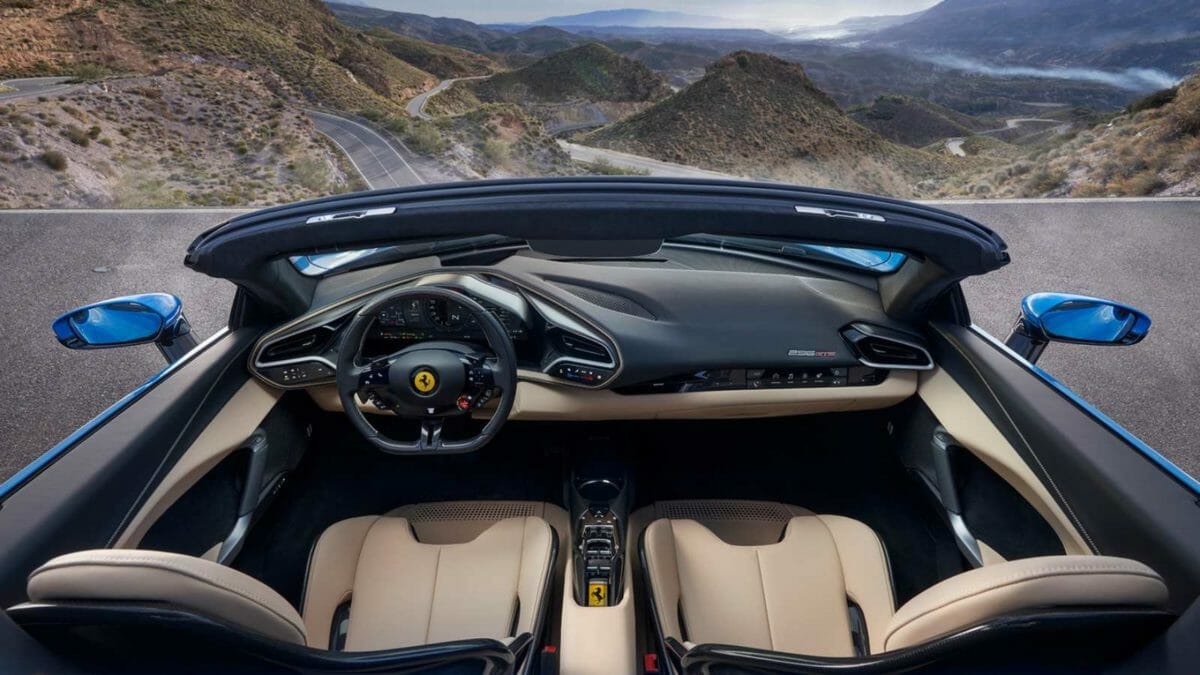 Ferrari 296 GTS (interior upper view)