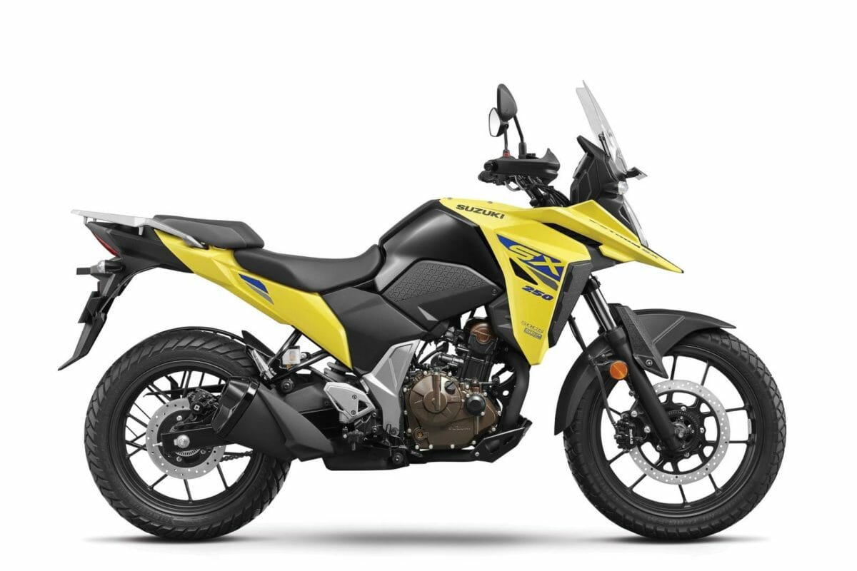 V Strom SX (Champion Yellow No. 2) side