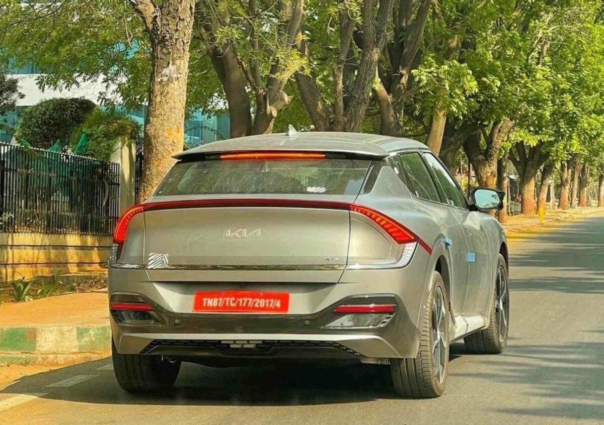 kia ev6 gt line spotted in India rear