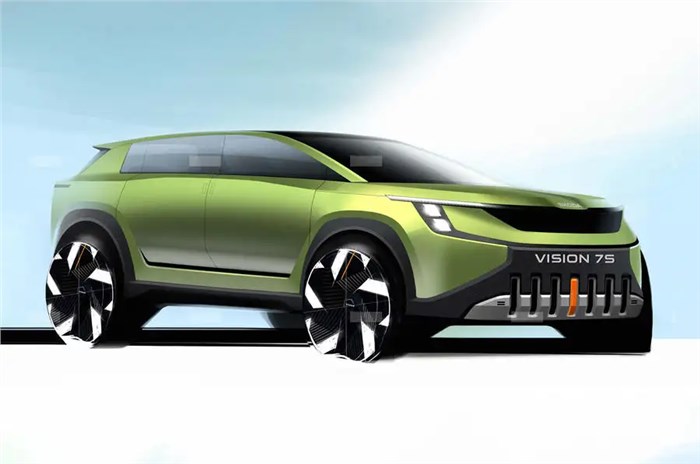 skoda vision s concept  sketch front quarter