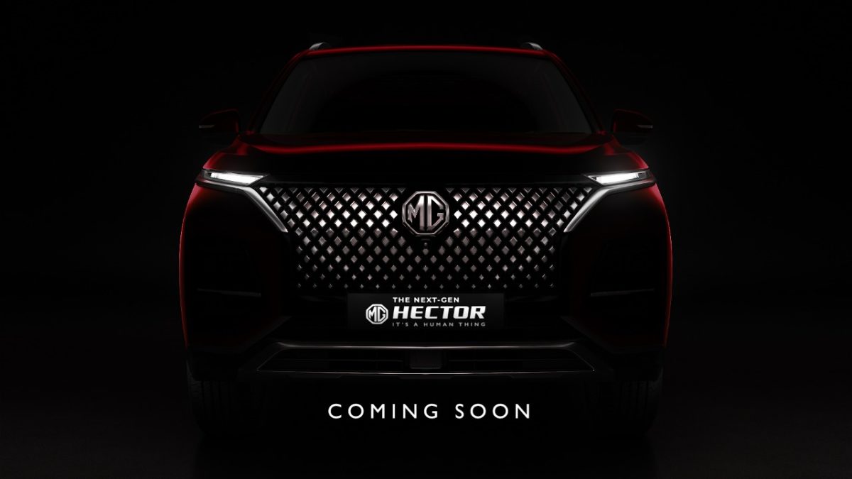 MG Hector  facelift front teased