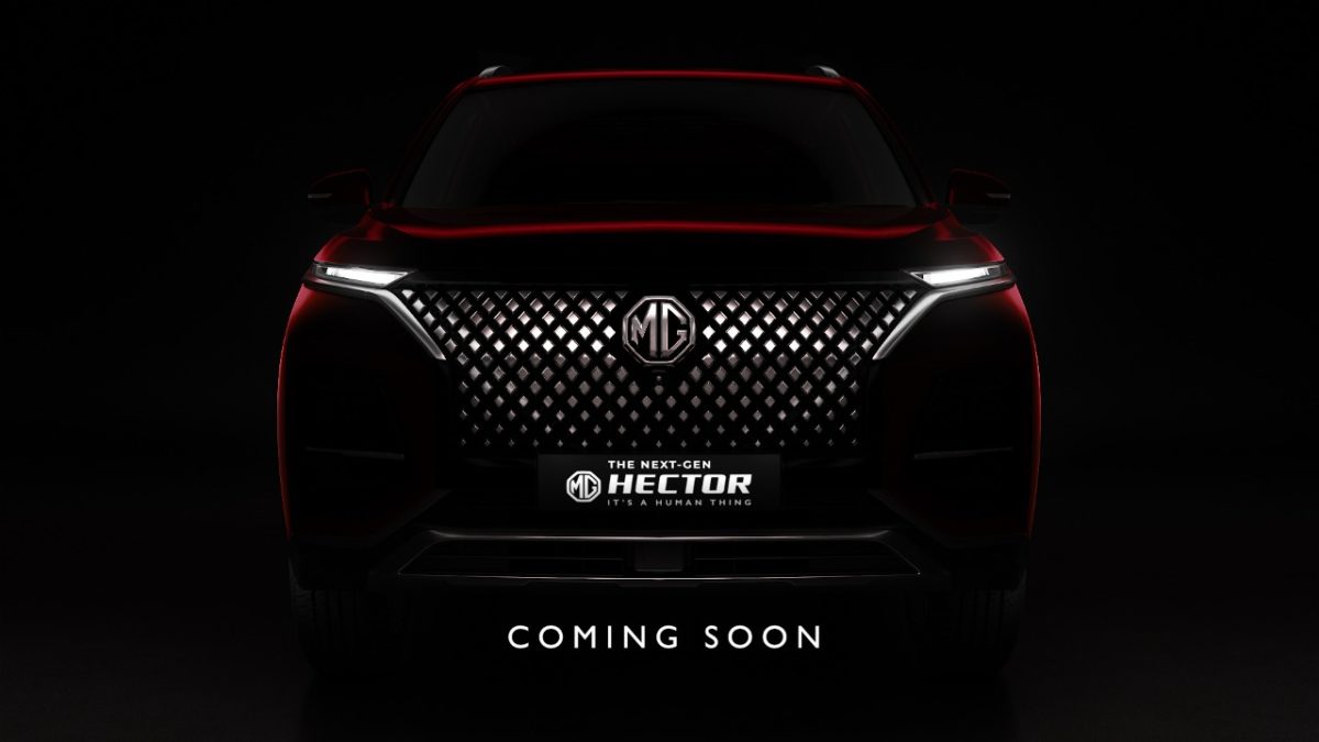 MG Hector facelift front teased