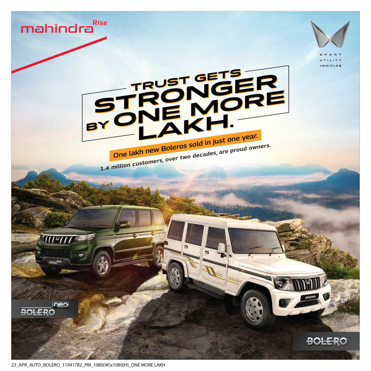 Mahindra Bolero crosses 1 Lakh sales