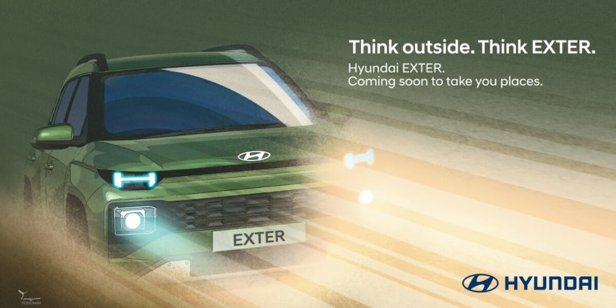 Hyundai officially reveals design sketch of Exter