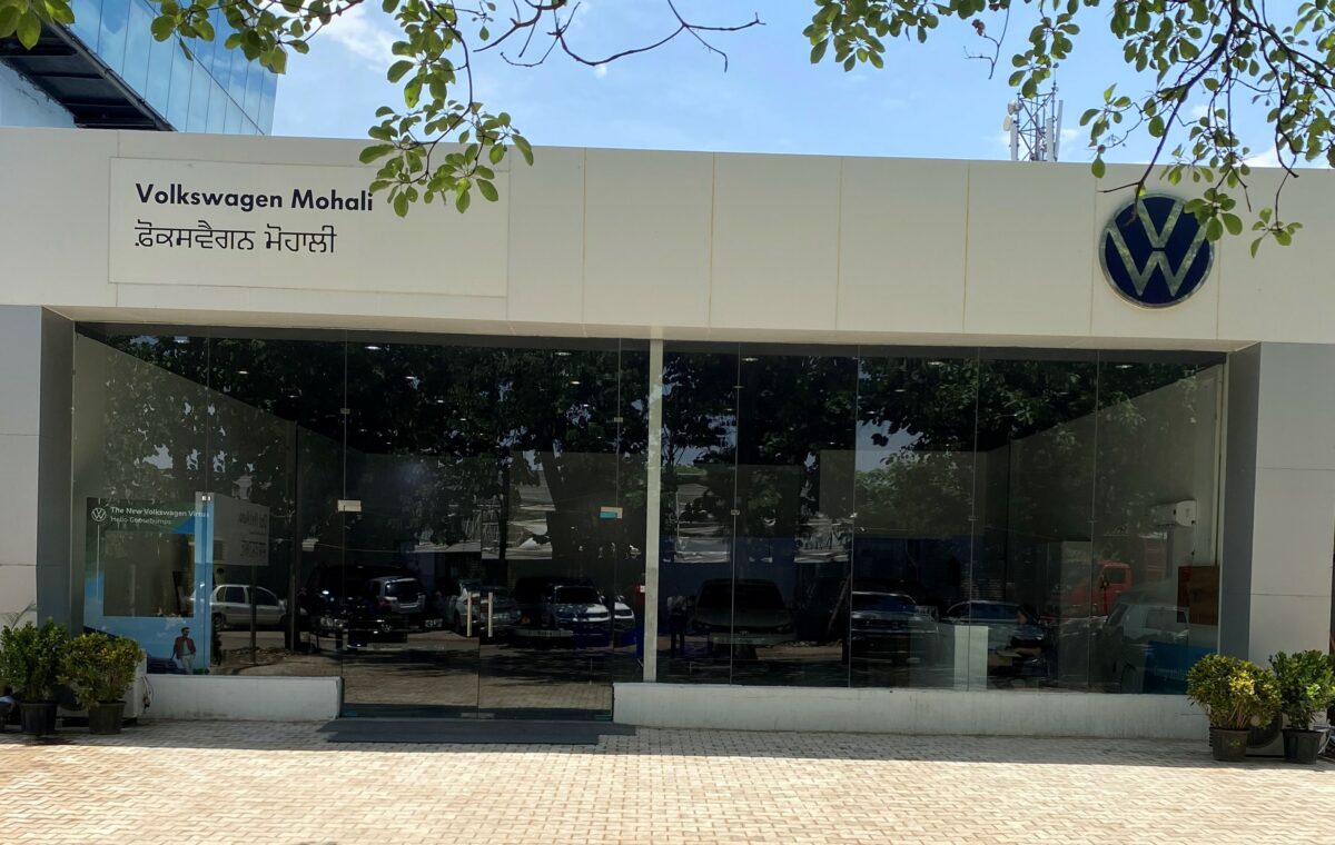 One of the newly inaugurated Volkswagen showrooms in India