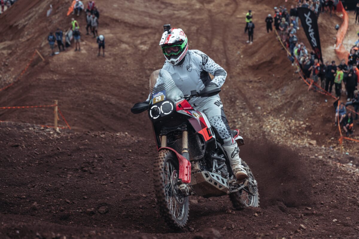 A still from Ducati Desert X at an Austrian Racing Event Erzbergrodeo