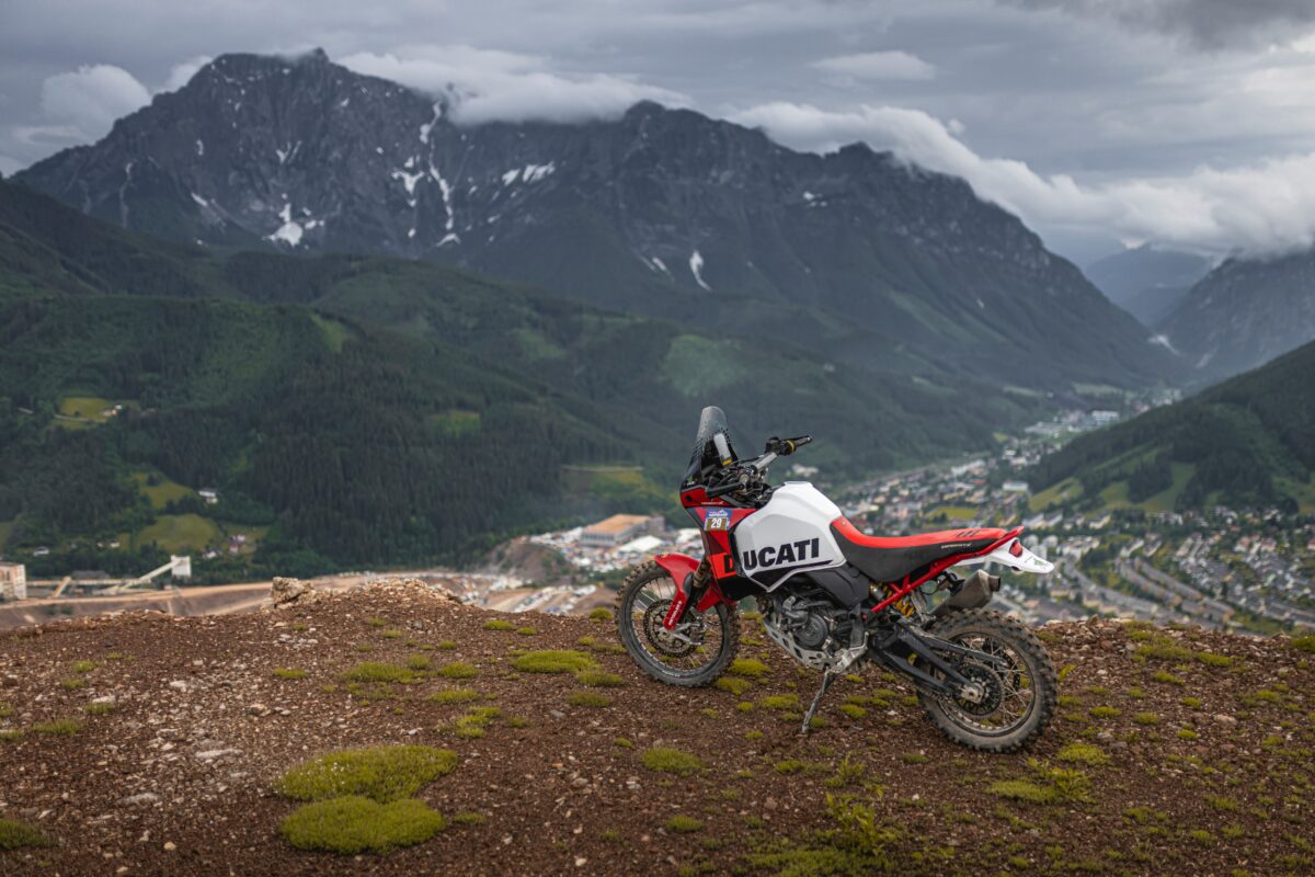 A still from Ducati Desert X at an Austrian Racing Event Erzbergrodeo