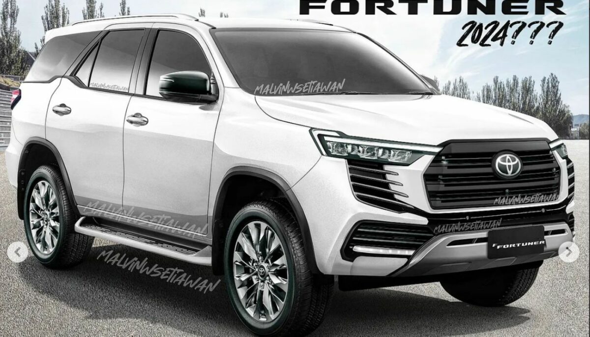 The rendering of the 2024 new Toyota Fortuner