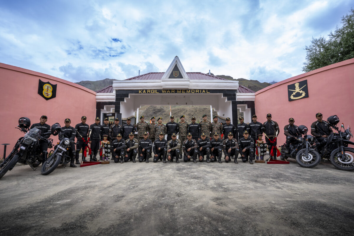 A still from the Jawa Kargil Vijay Diwas Ride