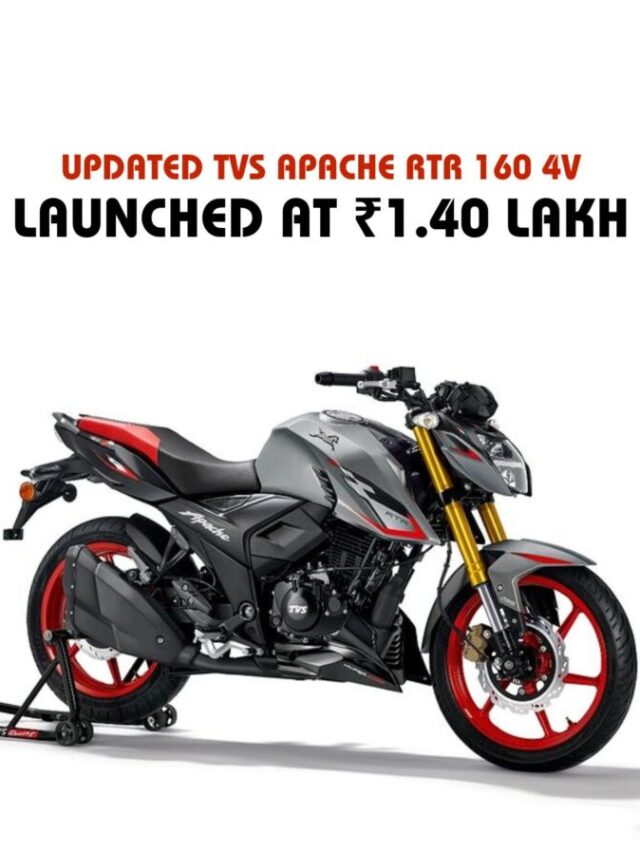 Updated TVS Apache RTR 160 4V launched at Rs 1.40 lakh